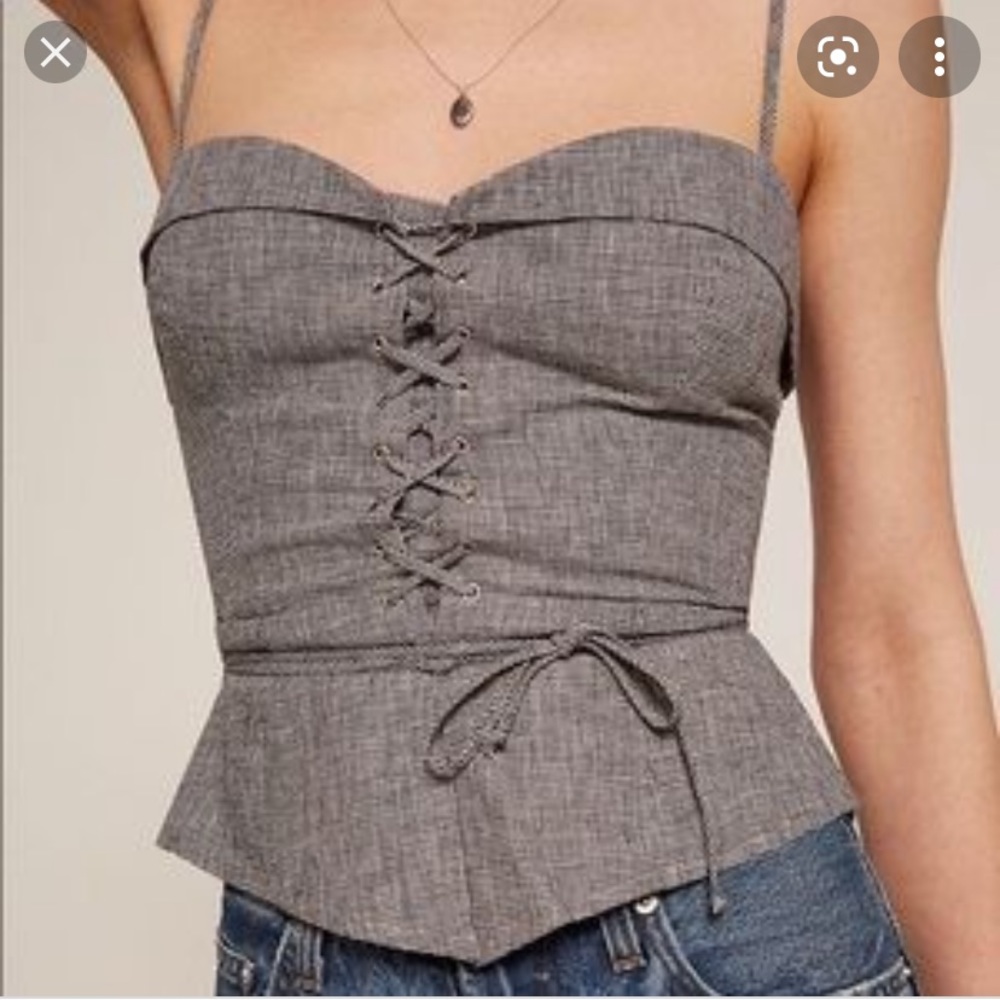 Reformation Clayten corset top